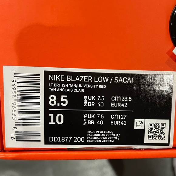 ❌SOLD❌ BRAND NEW NIKE SACAI BLAZER - Picture 8 of 8